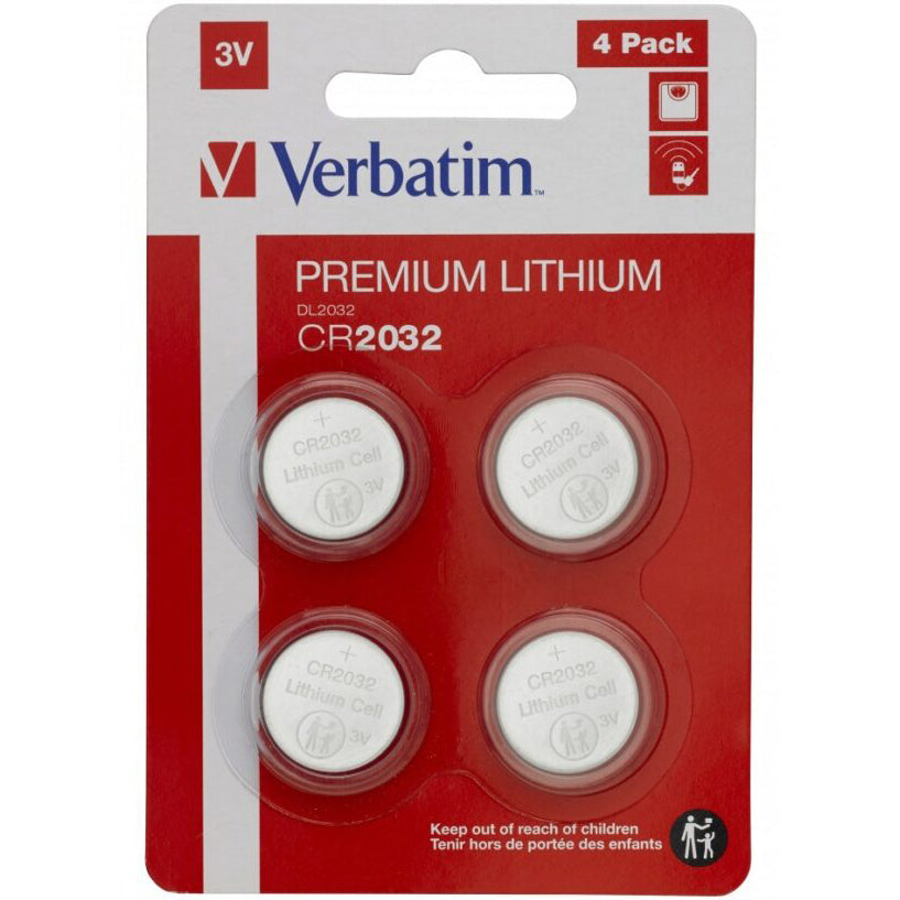 Verbatim batteri, CR2032, Sæt med 4 stk 49533