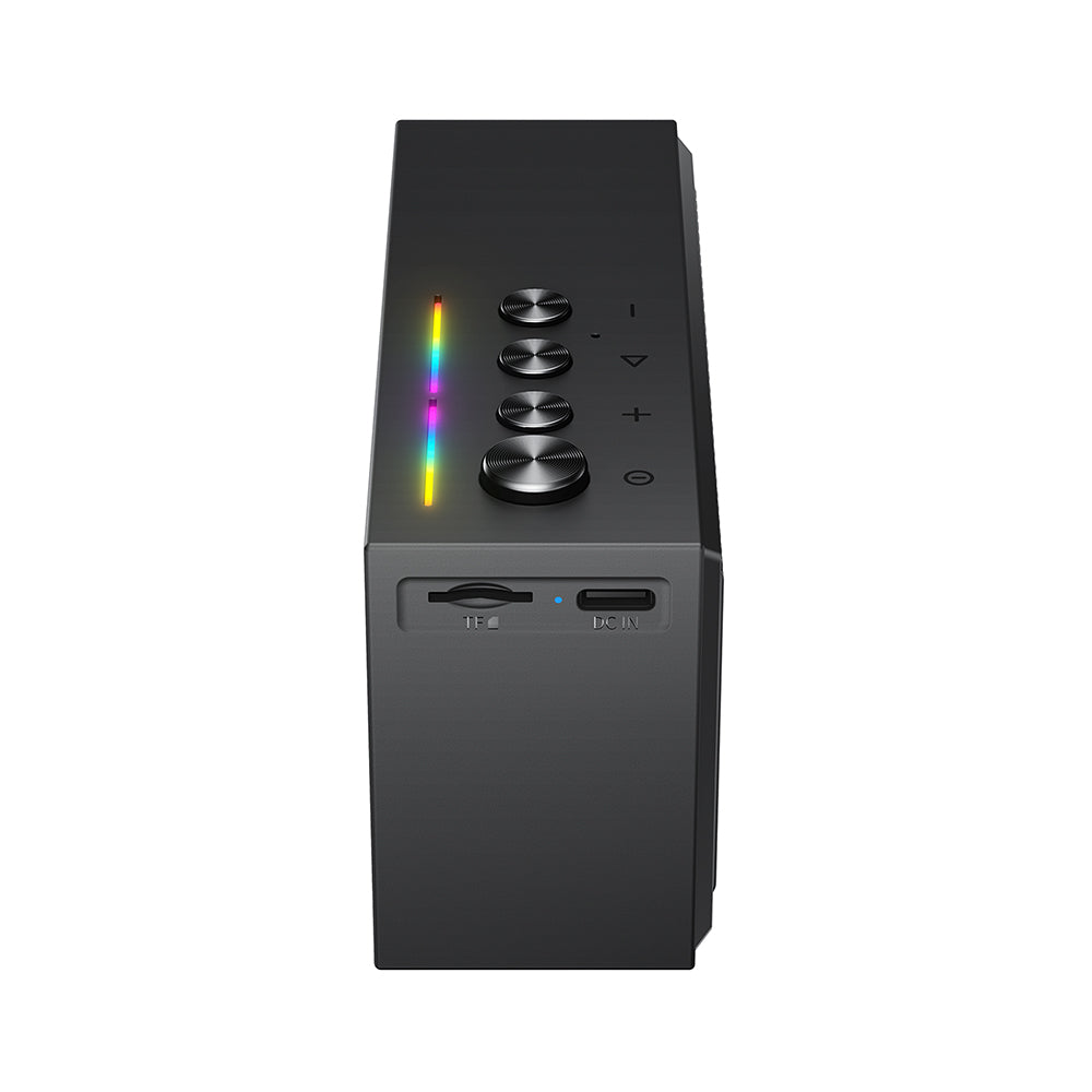 Bluetooth-højttaler Acefast K9 Go, 7W, TWS, RGB, Vandtæt, Sort