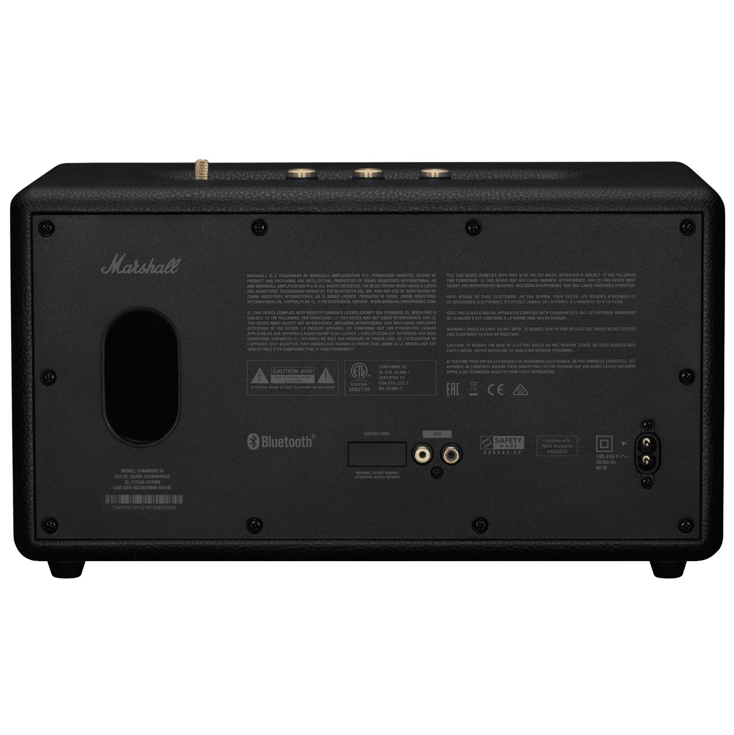 Bluetooth-højttaler Marshall Stanmore III, 80W, Sort