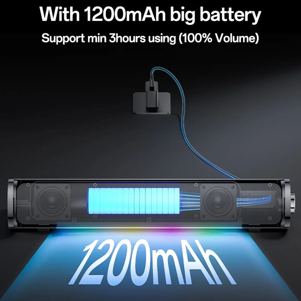 Bluetooth-højttaler Yesido YSW27, 10W, RGB, Sort