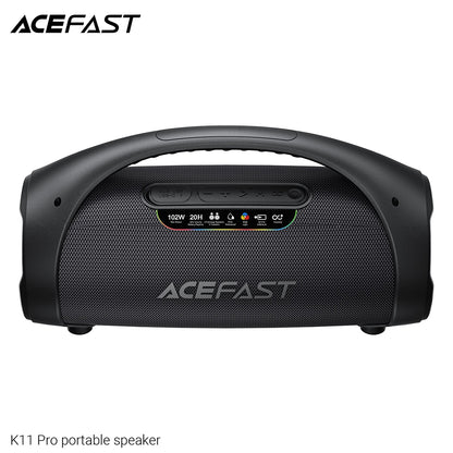 Bærbar Bluetooth-højttaler Acefast K11 Pro, 102W, RGB, TWS, Vandtæt, Sort
