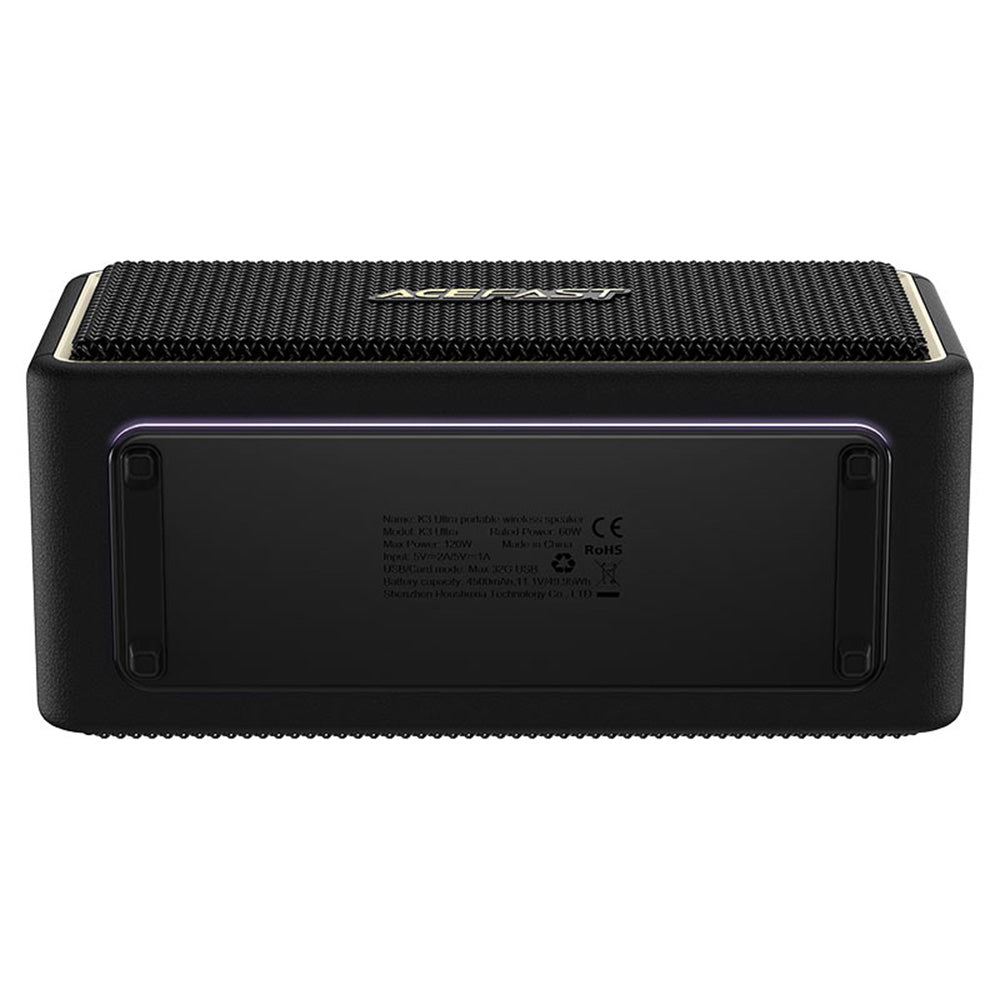 Bluetooth-højttaler Acefast K3 Ultra, 120W, RGB, Vandtæt, Sort