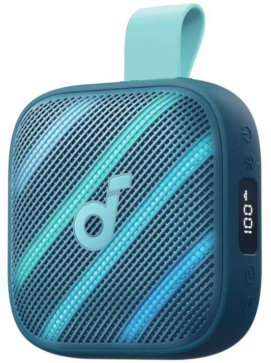Bærbar Bluetooth-højttaler Anker SoundCore Boom Go 3i, 15W, TWS, RGB, Vandtæt, Blå, Genforseglet D5103030