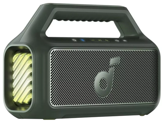 Bærbar Bluetooth-højttaler Anker SoundCore Boom 2 Ny Version, 80W, TWS, RGB, Vandtæt, Grøn A3138062