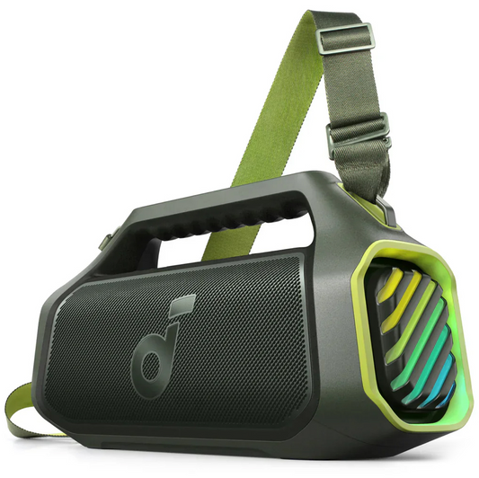Bærbar Bluetooth-højttaler Anker SoundCore Boom 2 Plus, 140W, TWS, RGB, Vandtæt, Grøn, Genforseglet A3134061