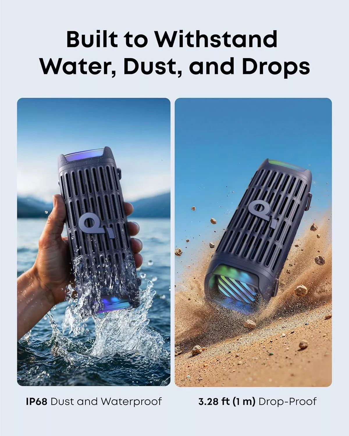 Bærbar Bluetooth-højttaler Anker SoundCore Boom 3i, 50W, RGB, Vandtæt, Blå D5100030
