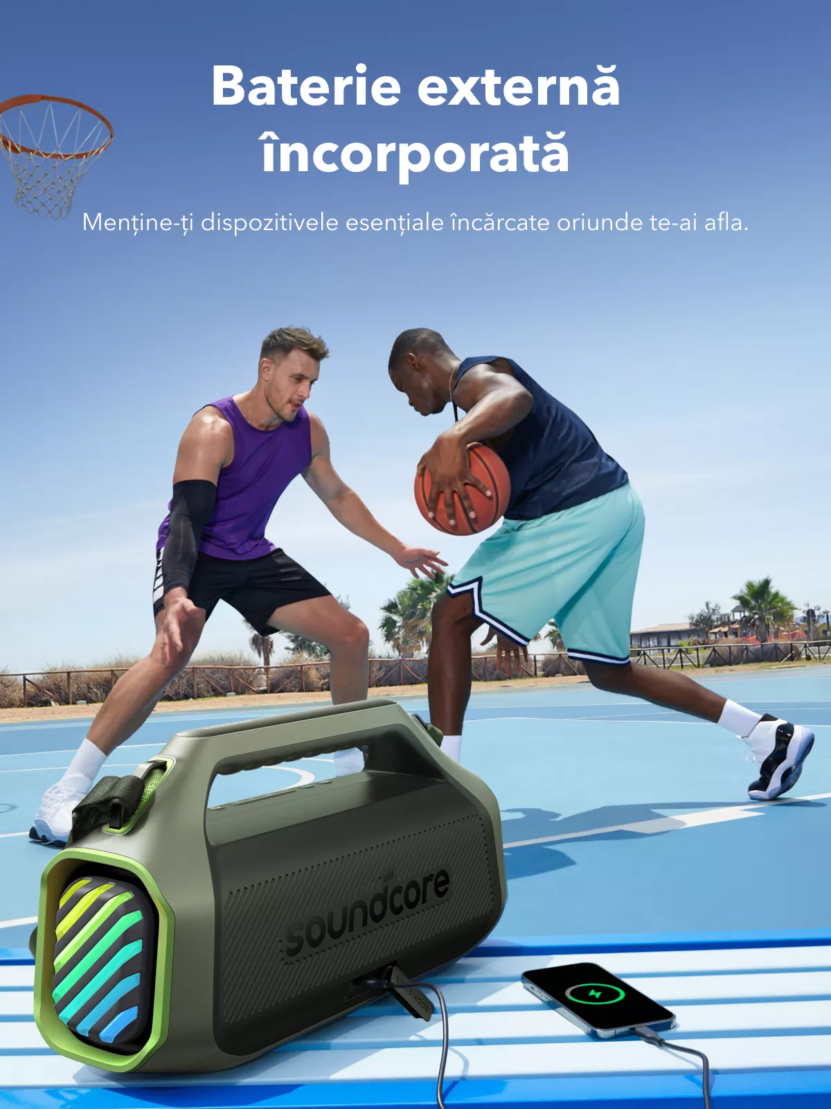 Bærbar Bluetooth-højttaler Anker SoundCore Boom 2 Plus Ny Version, 140W, TWS, RGB, Vandtæt, Grøn A3134062