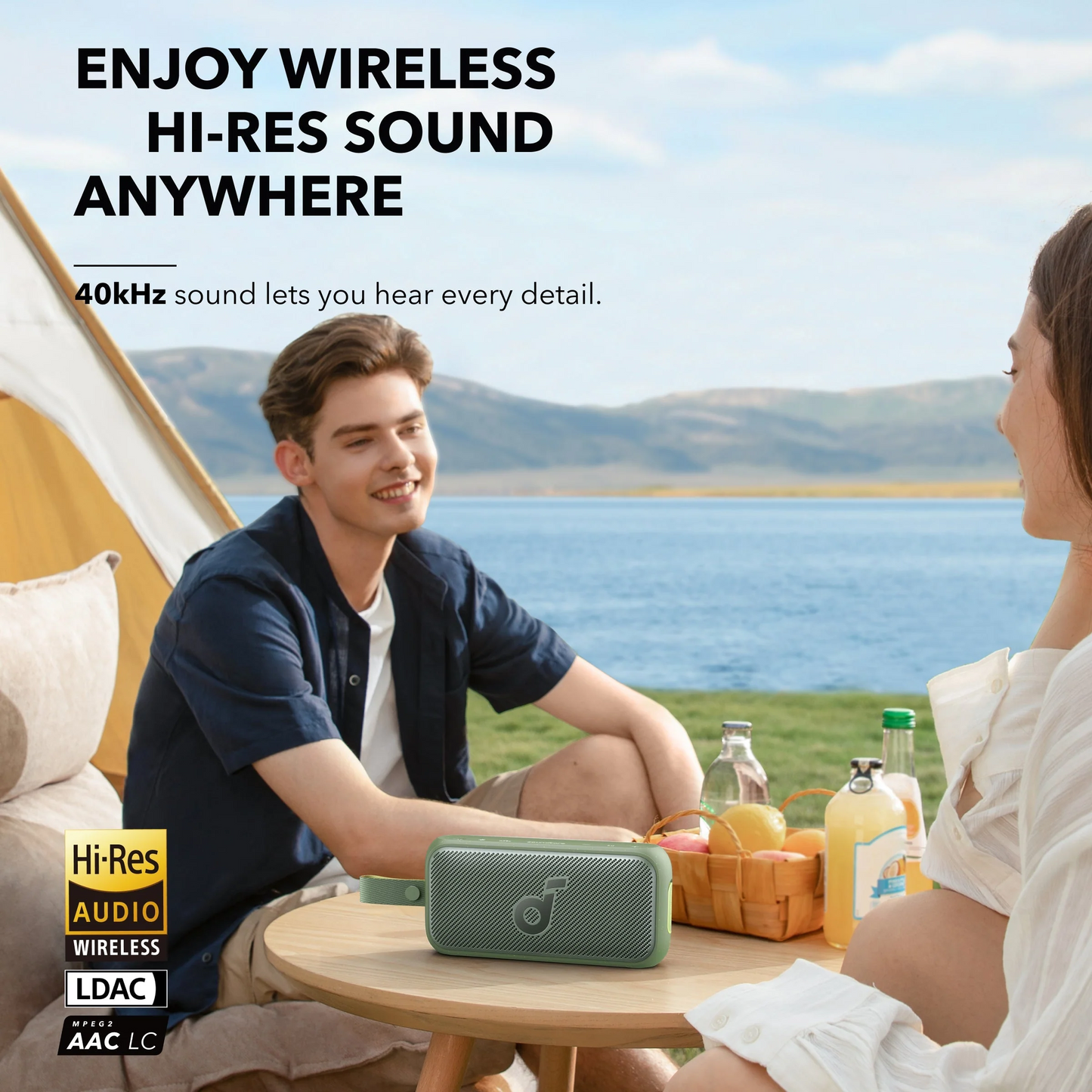 Bærbar Bluetooth-højttaler Anker SoundCore Motion 300, 30W, TWS, Vandtæt, Grøn A3135061