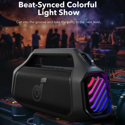 Bærbar Bluetooth-højttaler Anker SoundCore Boom 2 Plus, 140W, TWS, RGB, Vandtæt, Sort A3134011