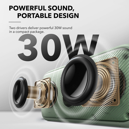 Bærbar Bluetooth-højttaler Anker SoundCore Motion 300, 30W, TWS, Vandtæt, Grøn A3135061