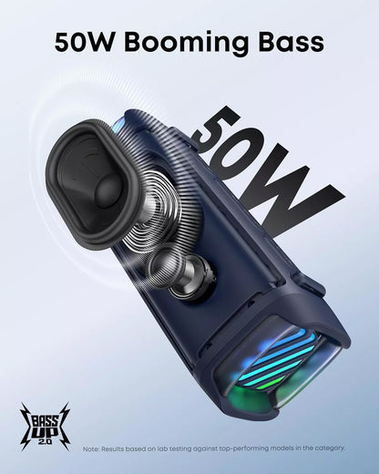 Bærbar Bluetooth-højttaler Anker SoundCore Boom 3i, 50W, RGB, Vandtæt, Blå D5100030