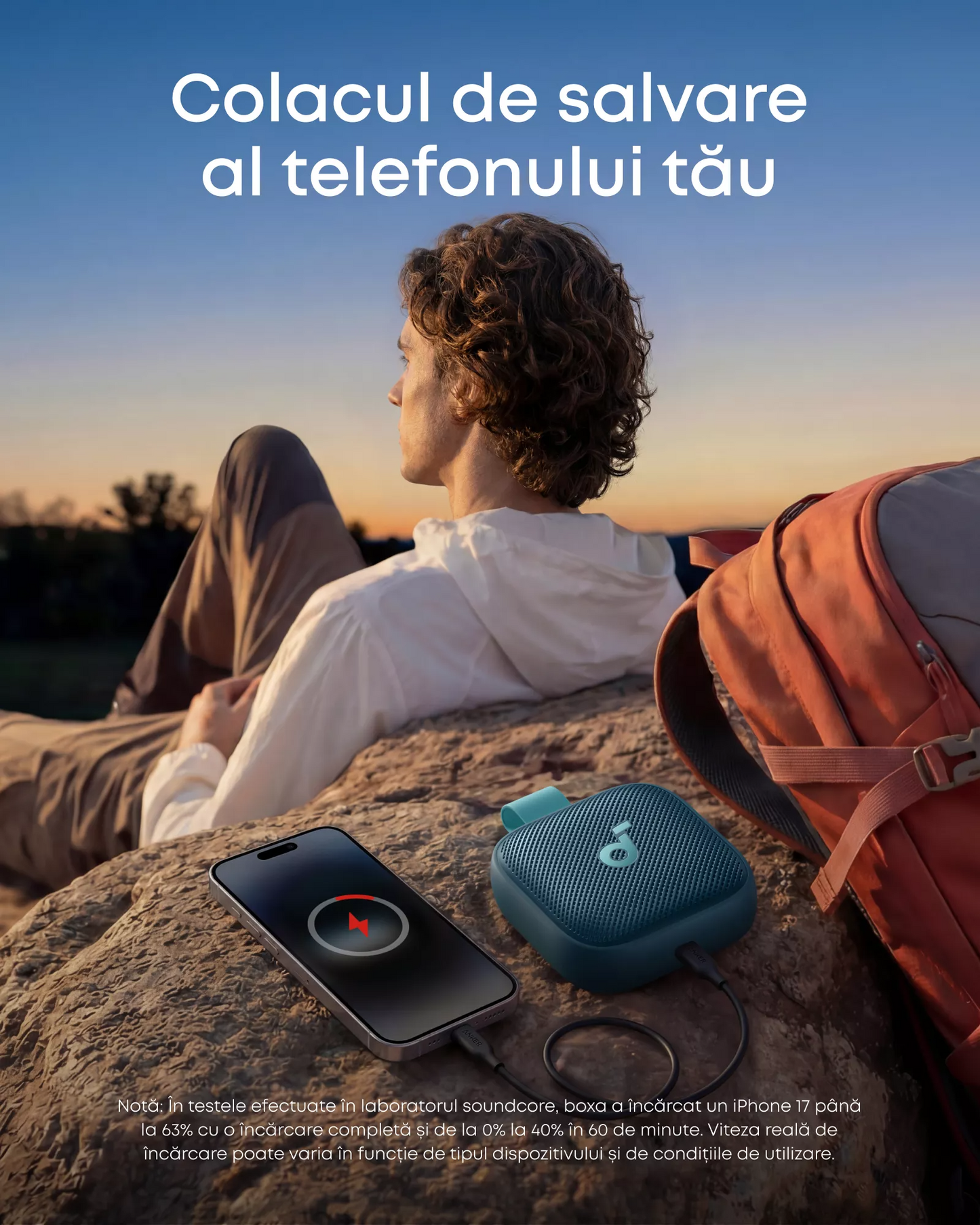 Bærbar Bluetooth-højttaler Anker SoundCore Boom Go 3i, 15W, TWS, RGB, Vandtæt, Blå D5103030