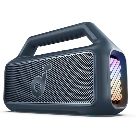 Bærbar Bluetooth-højttaler Anker SoundCore Boom 2, 80W, TWS, RGB, Vandtæt, Blå A3138031