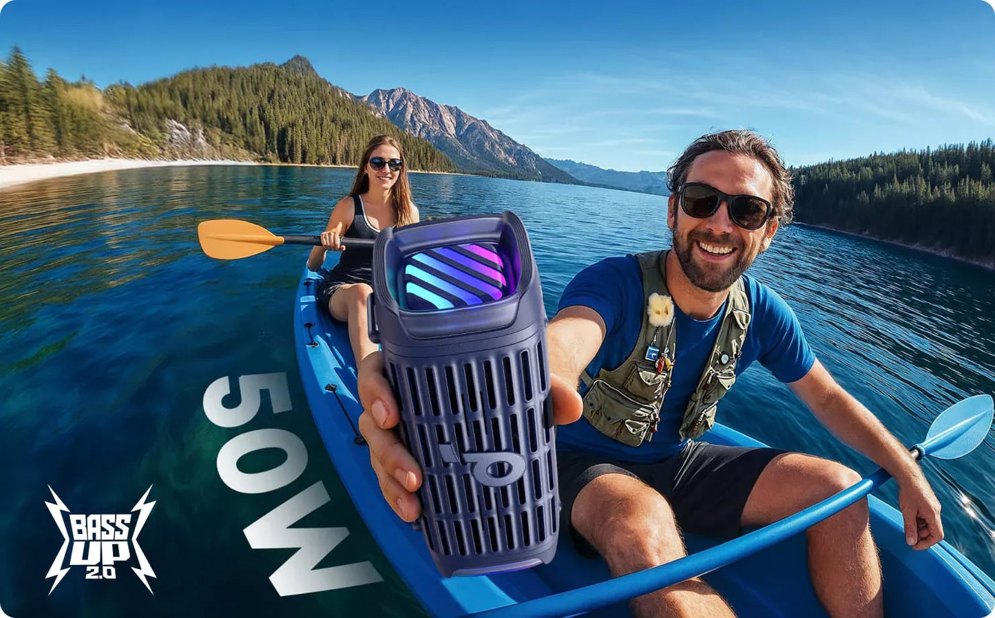 Bærbar Bluetooth-højttaler Anker SoundCore Boom 3i, 50W, RGB, Vandtæt, Blå D5100030