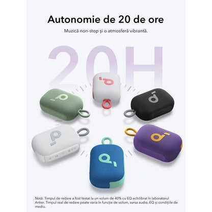 Bærbar Bluetooth-højttaler Anker SoundCore Select 4 Go, 5W, TWS, Vandtæt, Lilla A31X10Q1