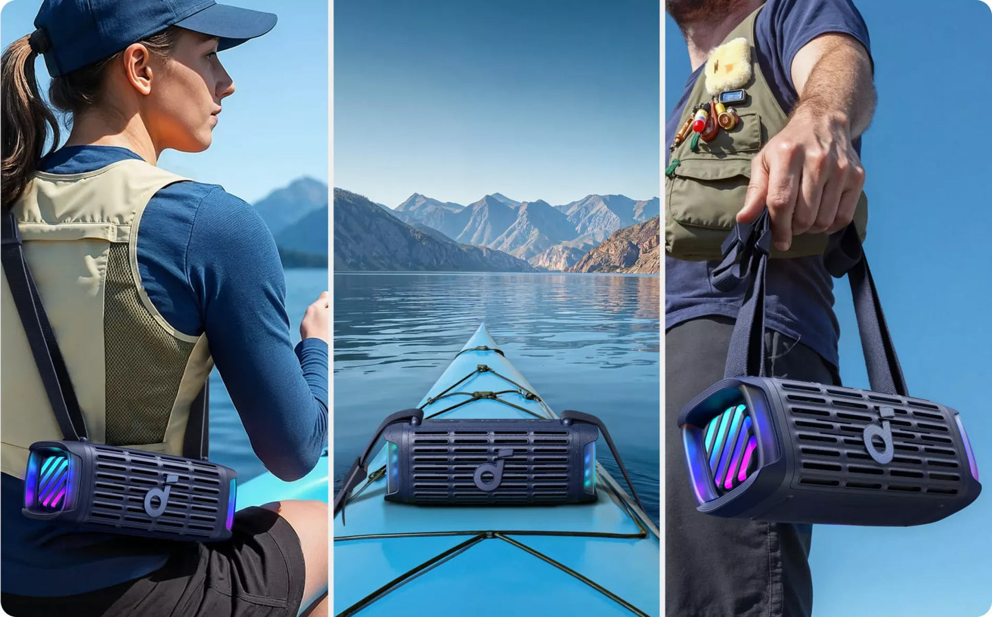 Bærbar Bluetooth-højttaler Anker SoundCore Boom 3i, 50W, RGB, Vandtæt, Blå D5100030