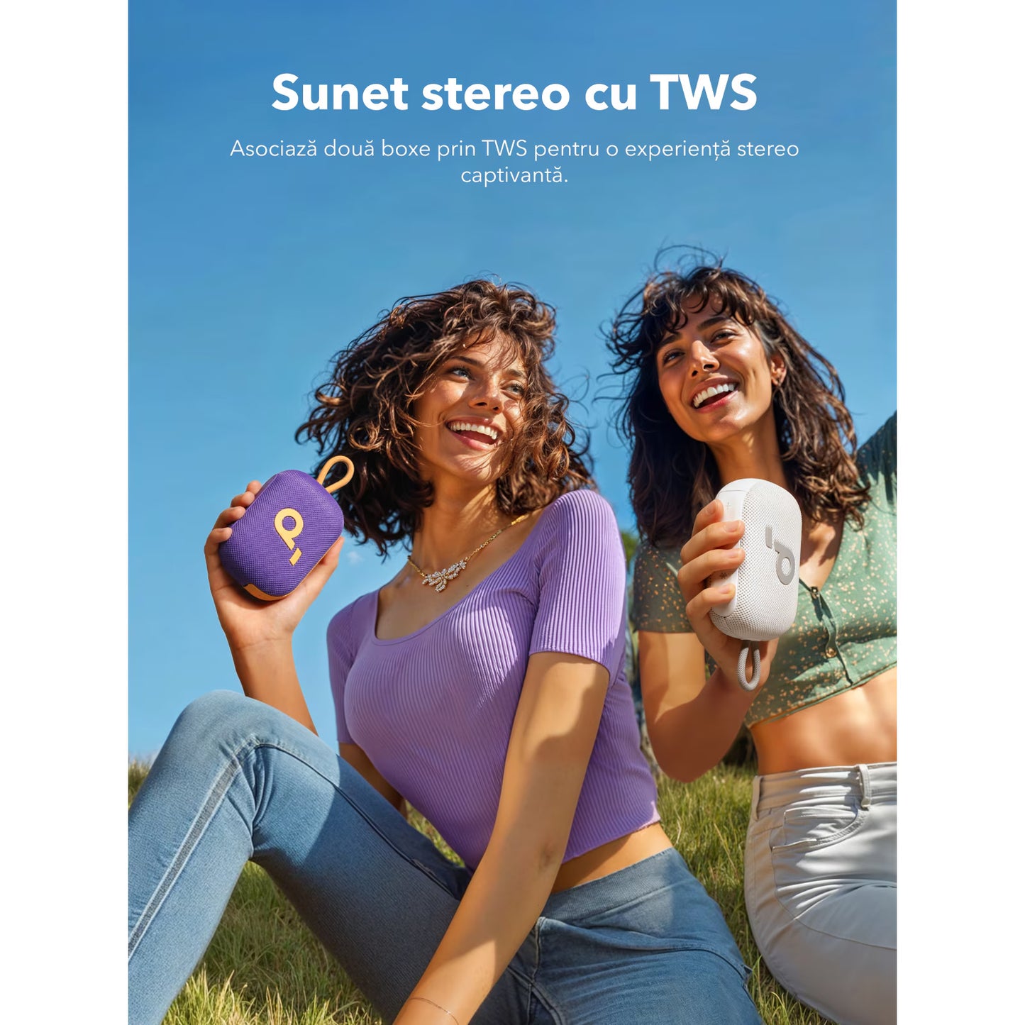 Bærbar Bluetooth-højttaler Anker SoundCore Select 4 Go, 5W, TWS, Vandtæt, Lilla A31X10Q1