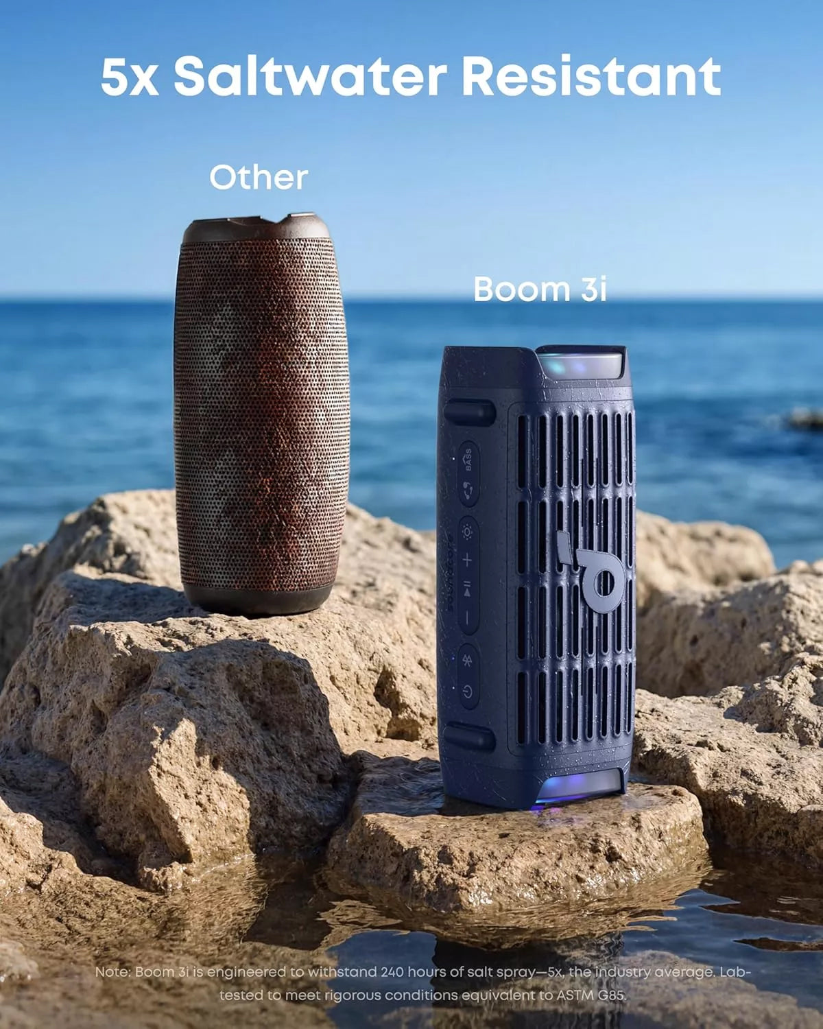Bærbar Bluetooth-højttaler Anker SoundCore Boom 3i, 50W, RGB, Vandtæt, Blå D5100030