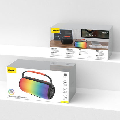 Bærbar Bluetooth-højttaler Dudao Y21, 2 x 5W, TWS, RGB, Sort