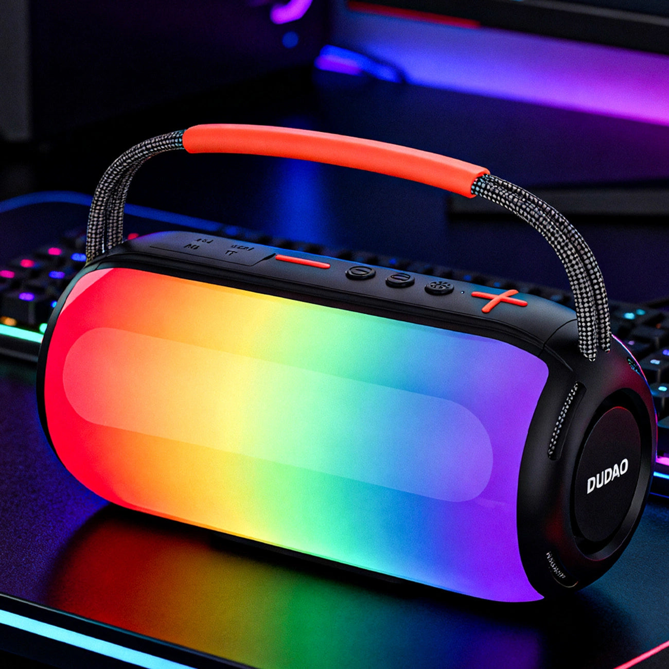 Bærbar Bluetooth-højttaler Dudao Y21, 2 x 5W, TWS, RGB, Sort