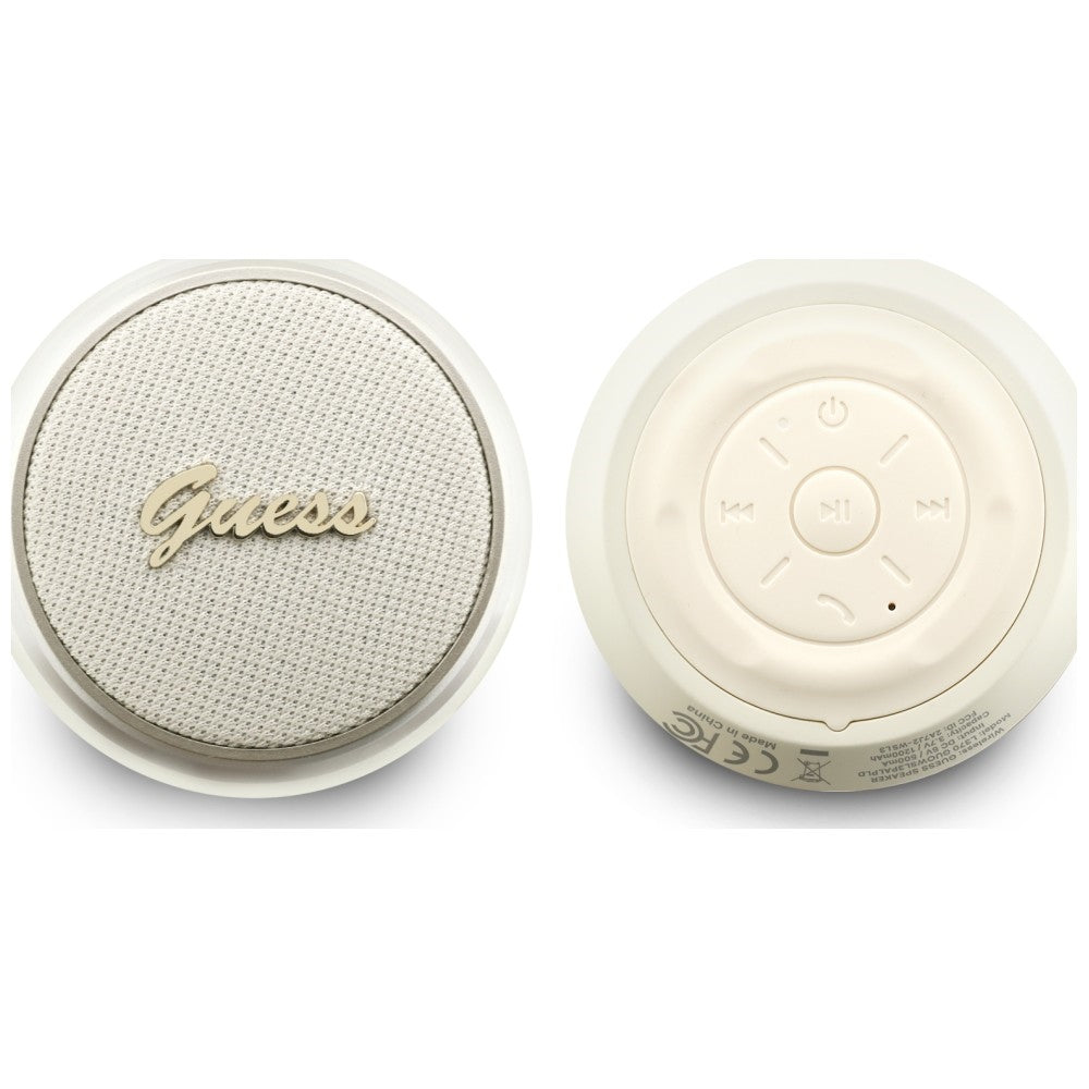Bærbar Bluetooth-højttaler Guess Script Metal Logo, 5W, TWS, Guld