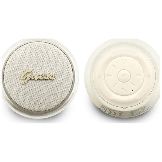 Bærbar Bluetooth-højttaler Guess Script Metal Logo, 5W, TWS, Guld