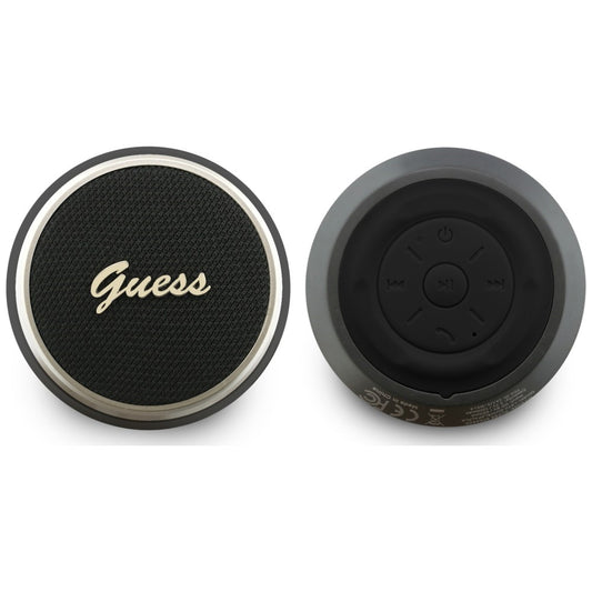 Bærbar Bluetooth-højttaler Guess Script Metal Logo, 5W, TWS, Sort