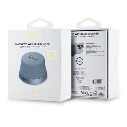 Bærbar Bluetooth Højttaler Guess Stand Magnetic Script Metal, 3W, Blå