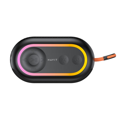 Bærbar Bluetooth Højttaler HAVIT SK809BT, 7W, RGB, Vandtæt, Sort