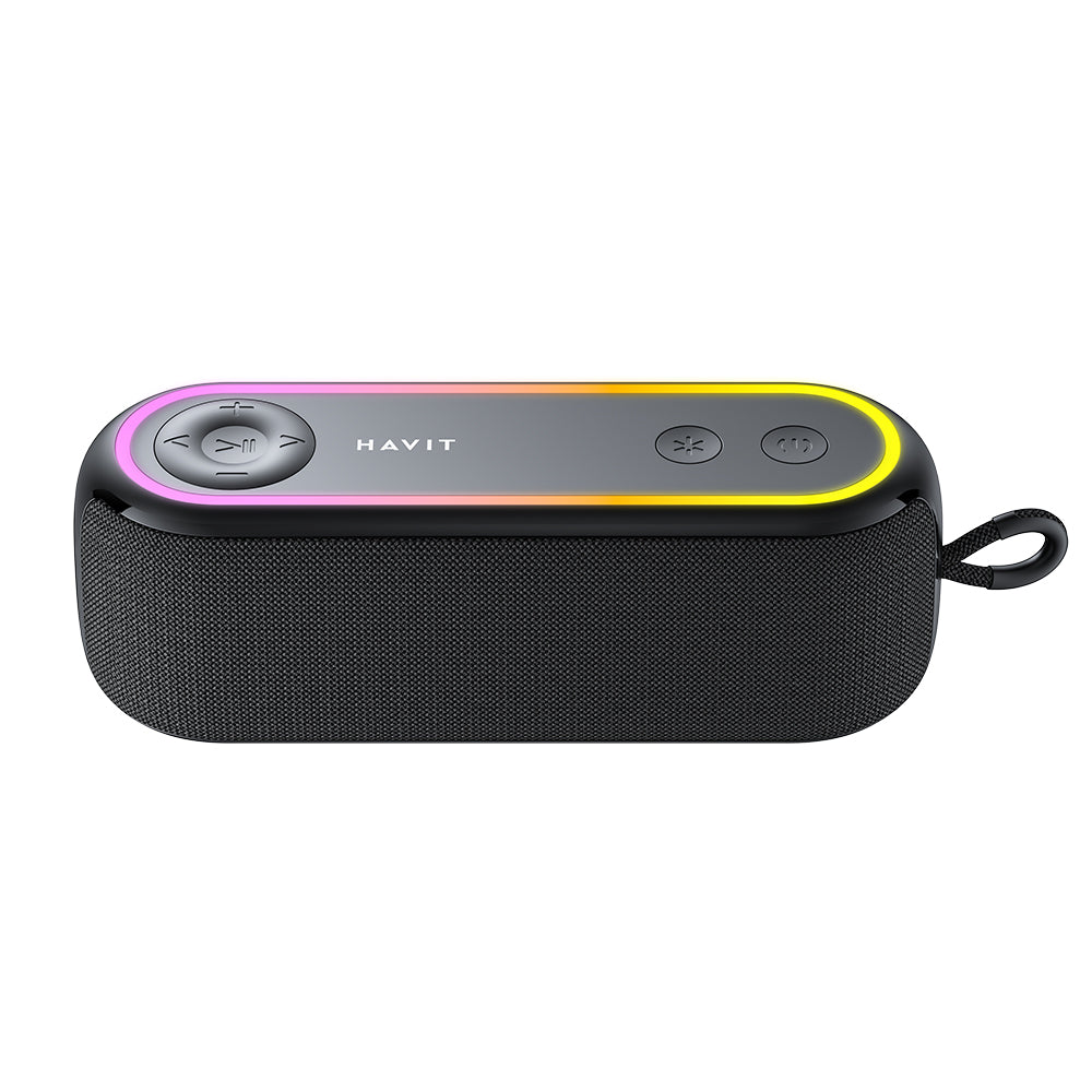 Bærbar Bluetooth-højttaler HAVIT SK810BT, 7W, RGB, Vandtæt, Sort