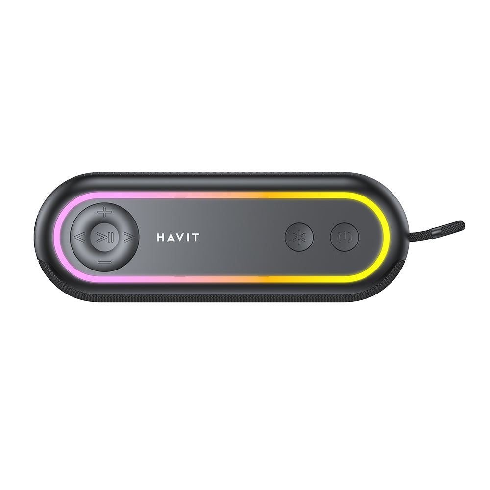 Bærbar Bluetooth-højttaler HAVIT SK810BT, 7W, RGB, Vandtæt, Sort