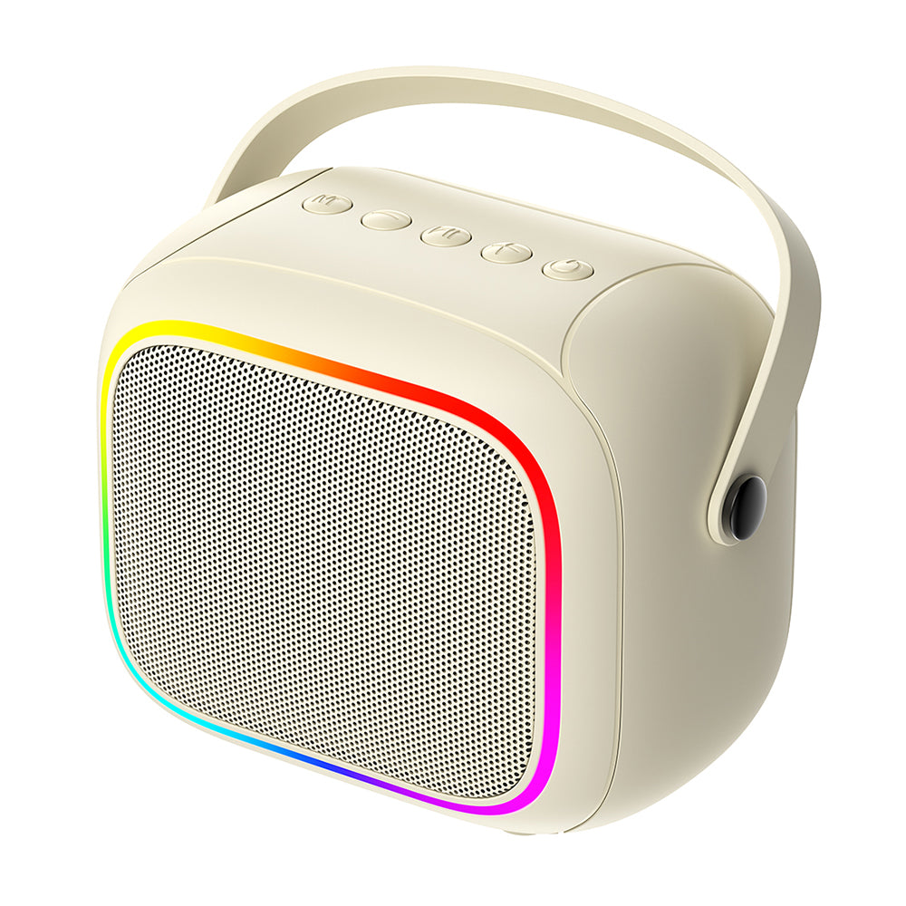Bærbar Bluetooth Højttaler HAVIT SK818BT Karaoke, 5W, RGB, Vandtæt, Beige