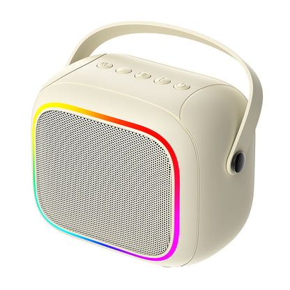 Bærbar Bluetooth Højttaler HAVIT SK818BT Karaoke, 5W, RGB, Vandtæt, Beige
