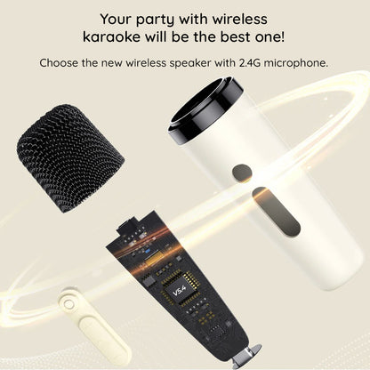 Bærbar Bluetooth Højttaler HAVIT SK818BT Karaoke, 5W, RGB, Vandtæt, Beige