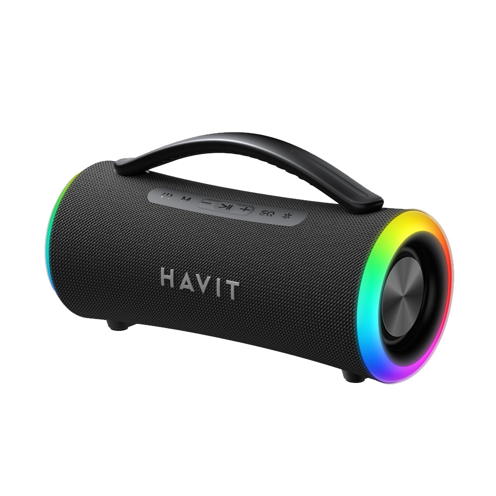 Bærbar Bluetooth-højttaler HAVIT SK834BT, 2 x 5W, RGB, Vandtæt, Sort