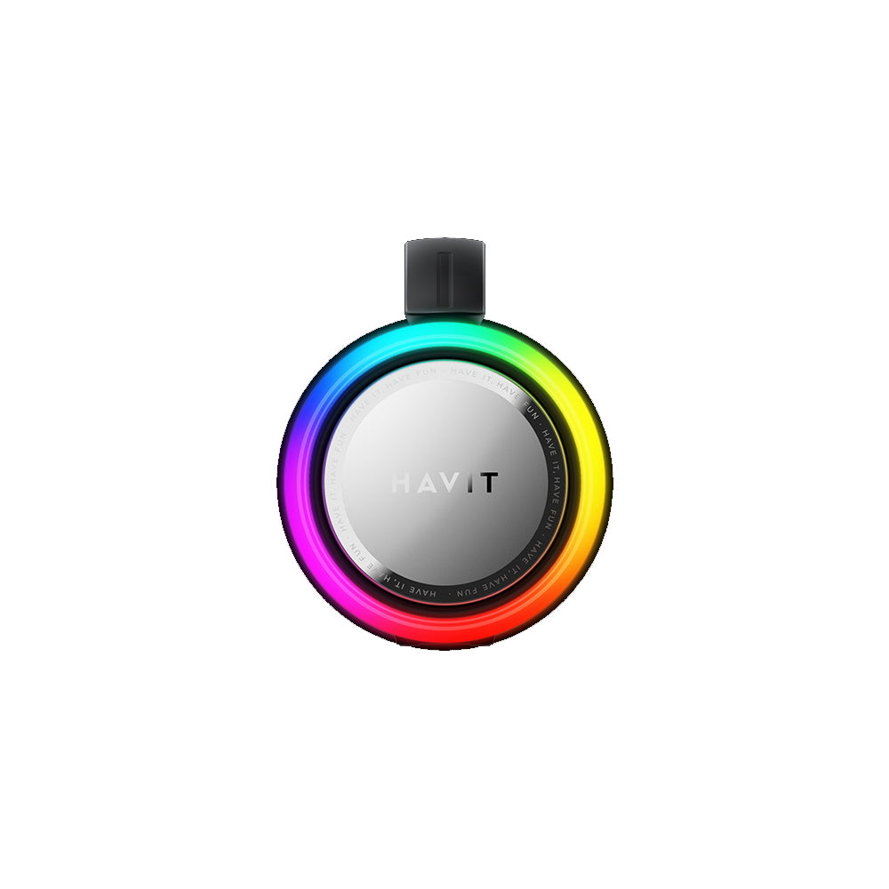 Bærbar Bluetooth-højttaler HAVIT SK834BT, 2 x 5W, RGB, Vandtæt, Sort