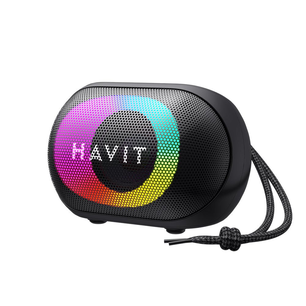 Bærbar Bluetooth-højttaler HAVIT SK885BT, 8W, RGB, Vandtæt, Sort
