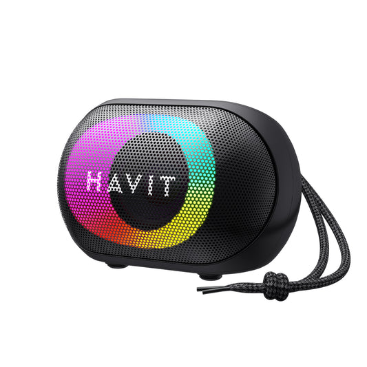 Bærbar Bluetooth-højttaler HAVIT SK885BT, 8W, RGB, Vandtæt, Sort