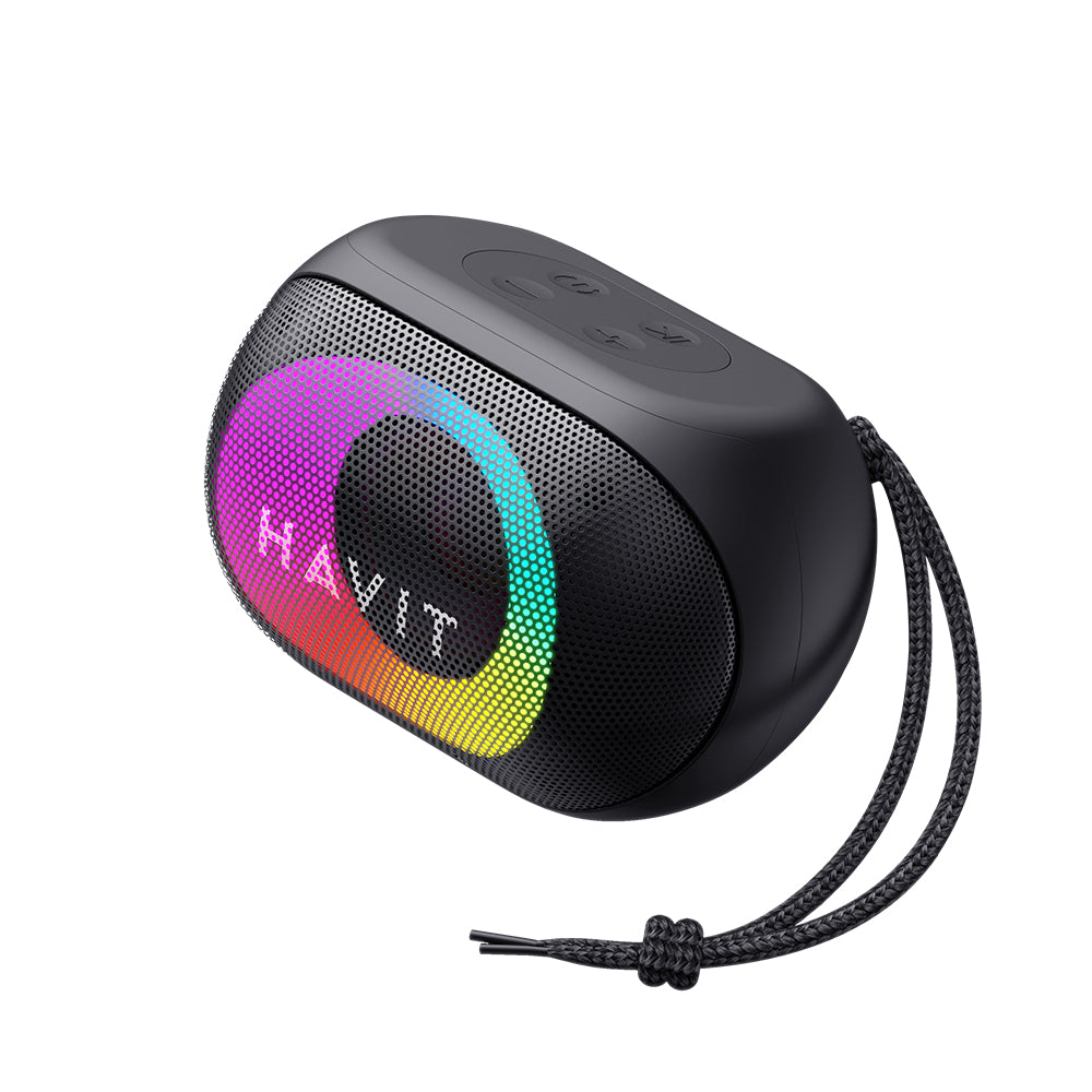 Bærbar Bluetooth-højttaler HAVIT SK885BT, 8W, RGB, Vandtæt, Sort