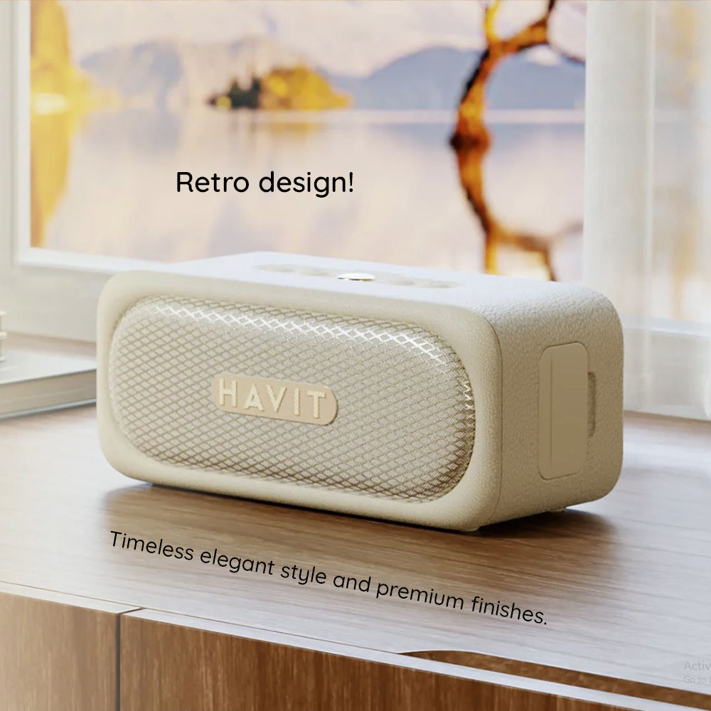 Bluetooth-højttaler HAVIT SK905BT, 20W, Vandtæt, Beige