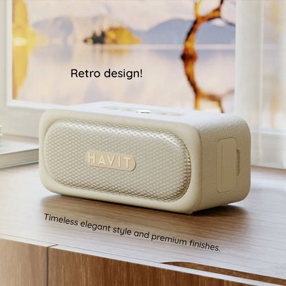 Bluetooth-højttaler HAVIT SK905BT, 20W, Vandtæt, Beige