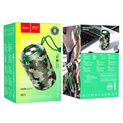 Bærbar Bluetooth Højttaler HOCO HC1, 5W, TWS, Vandtæt, Camouflage