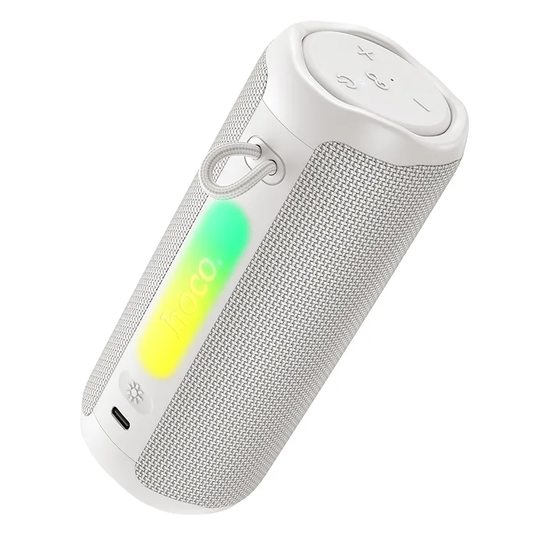 Bærbar Bluetooth Højttaler HOCO HC50, 8W, TWS, RGB, Vandtæt, Hvid