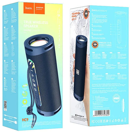 Bærbar Bluetooth-højttaler HOCO HC9 Dazzling Pulse Sports, 10W, TWS, RGB, Blå