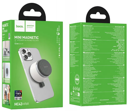 Bærbar Bluetooth-højttaler HOCO HC43 Mini Magnetic, 8W, TWS, Hvid