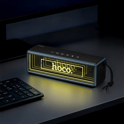 Bærbar Bluetooth-højttaler HOCO HC40, 2 x 10W, TWS, RGB, Sort
