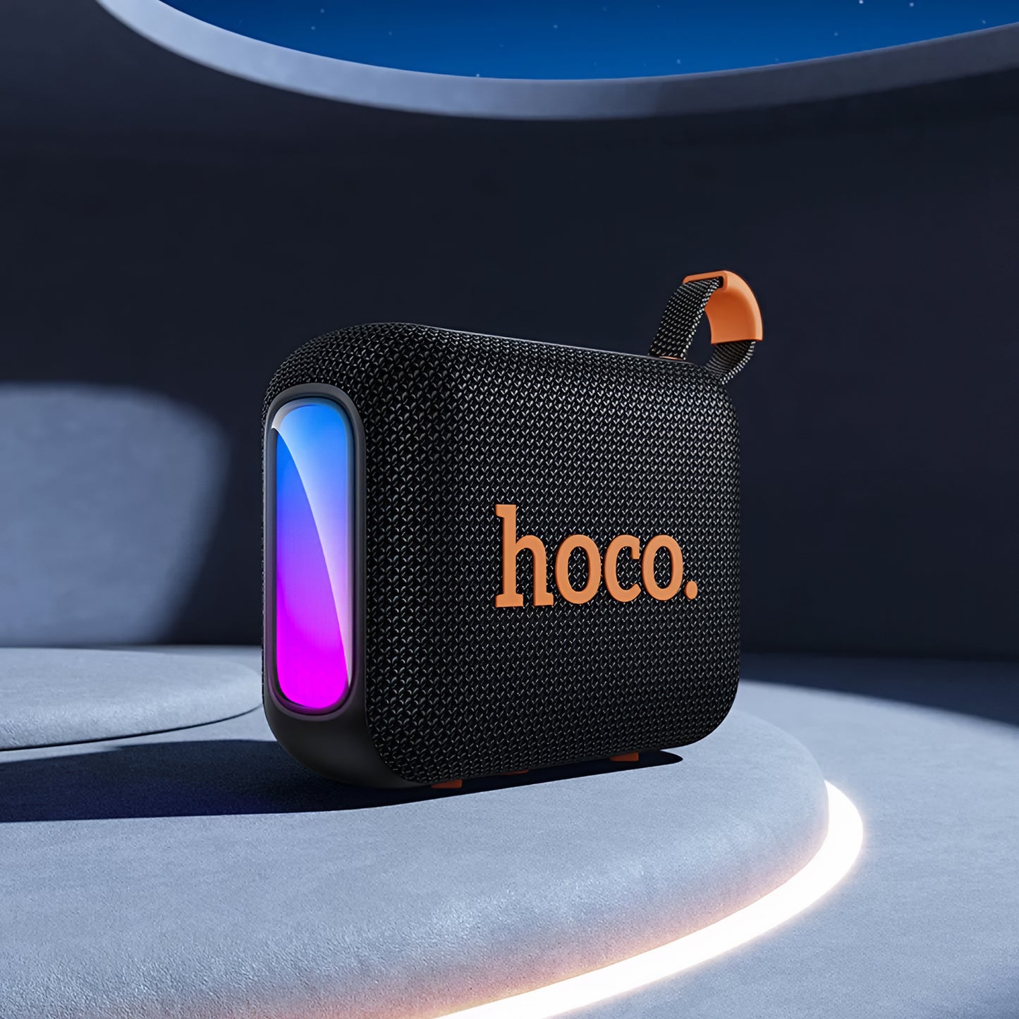Bærbar Bluetooth-højttaler HOCO HC31, 10W, TWS, RGB, Vandtæt, Sort