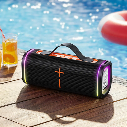 Bærbar Bluetooth Højttaler HOCO HC51, 30W, TWS, RGB, Sort