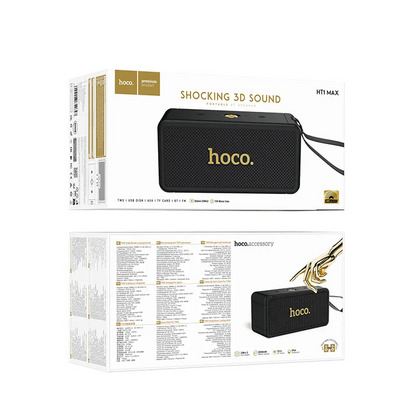 Bærbar Bluetooth-højttaler HOCO HT1 Max, 2 x 20W, TWS, Sort