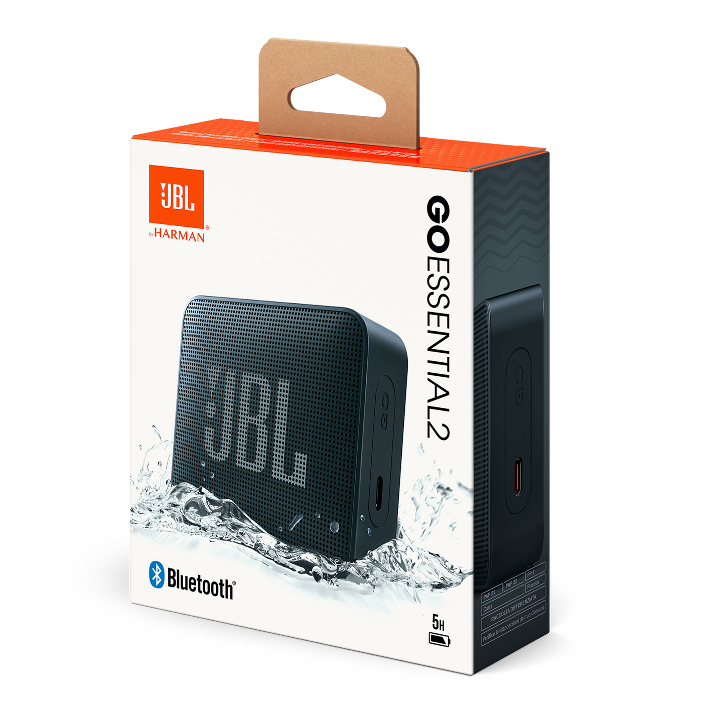 Bærbar Bluetooth-højttaler JBL Go Essential 2, 3.1W, Pro Sound, Vandtæt, Sort JBLGOES2BLKCN
